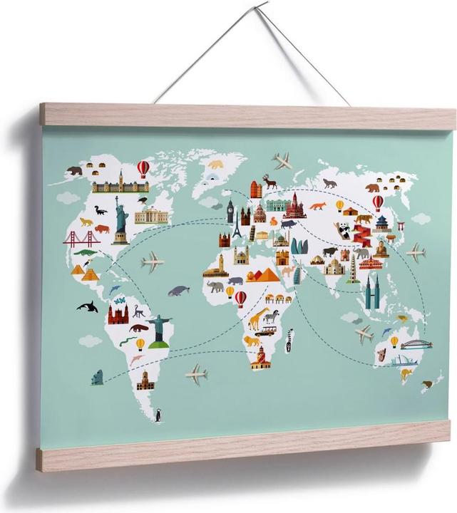 Immagine prodotto Trenddeko Viaggiare per il mondo (30 x 24 cm)