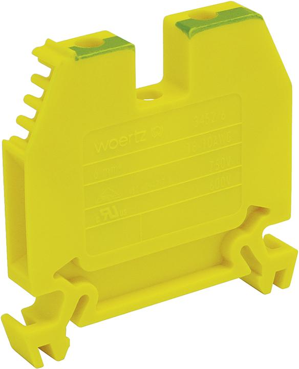 Woertz Terminal block 6mm2 yellow/green