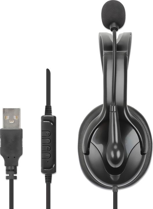 Immagine prodotto Manhattan Cuffie mono USB con microfono reversibile (Cablato)