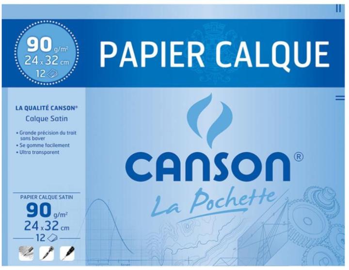 Produktbild Canson Transparentpapier, satiniert, DIN A3, 90 g/qm (A3)