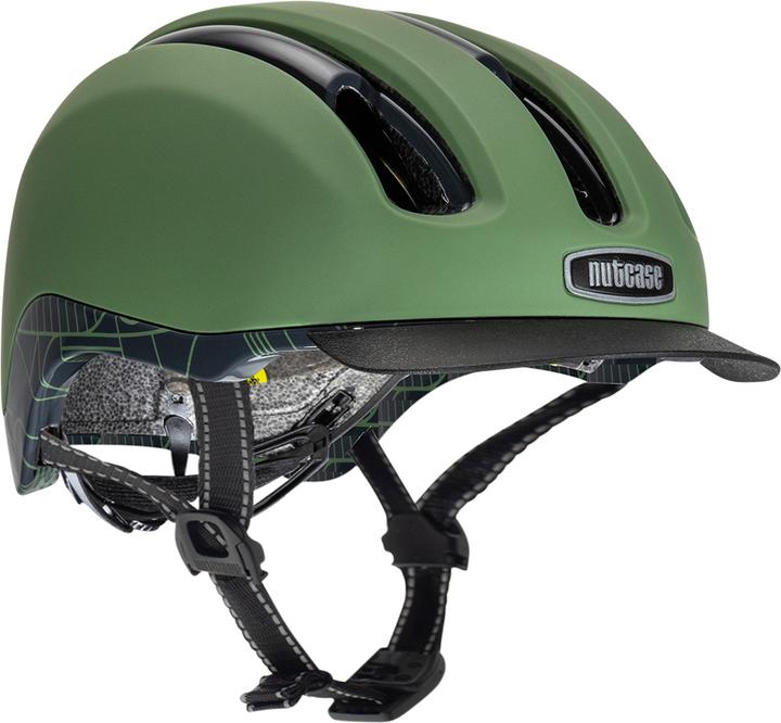 Nutcase Casque Vio Adventure MIPS, Bahous Green, L/XL | 59-62cm (59 - 62 cm)