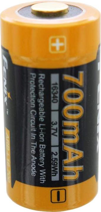 Actual product image Fenix Akku CR123 A 2 Stück und Schnell-Ladegerät (2 pcs., CR123A, 760 mAh, Rechargeable battery)
