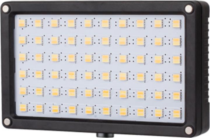 Actual product image Swit 12W 300Lux Bi-color SMD On-camera LED light 120¡ wider beam angle, 60 pcs LED, 10-100% flick-free di