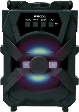 Actual product image Proda Xunshen Portable Wireless Bluetooth Speaker FM Radio + Micro SD (4 h, USB power delivery)