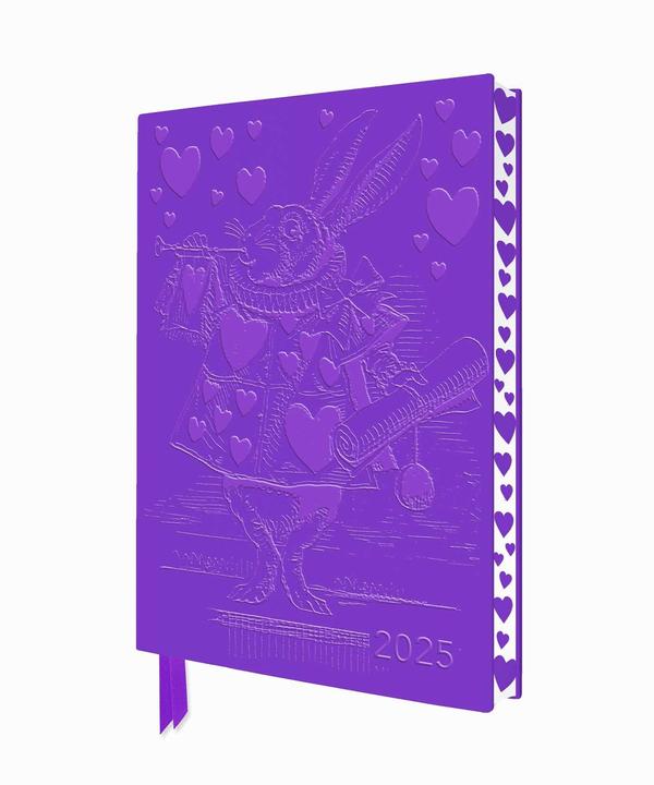 Image du produit Alice in Wonderland 2025 Artisan Art Vegan Leather Diary Planner - Page to View with Notes (A5, Allemand)