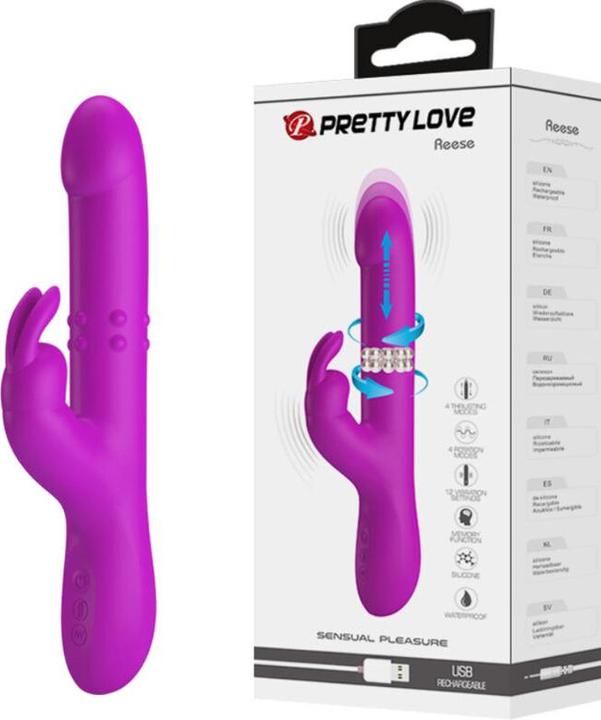 Actual product image Pretty Love Reese Rotating Vibrator Purple