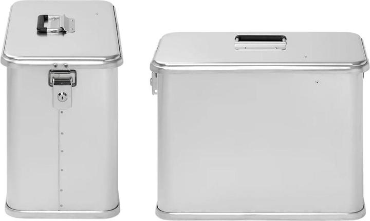 Produktbild ProPlus Aluminium Motorradkoffer mit Deckel und Zylindrischer Schloss Seite Case 36L (36 l)