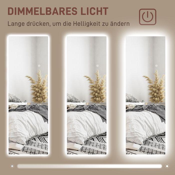 Image du produit Swisshandel24 Ganzkörperspiegel 40 x 120 cm Standspiegel mit LED Lichte, Wandspiegel