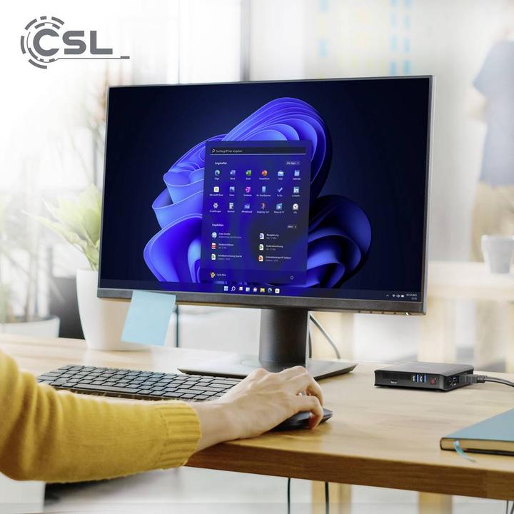 Actual product image CSL Narrow Box Ultra HD Compact v5 (Intel Celeron N5100, 4 GB, 1000 GB, Intel UHD Graphics)