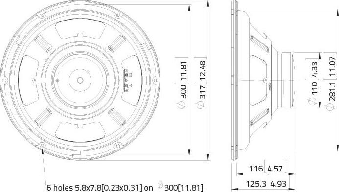 Actual product image Lavoce 12 bass guitar speaker ferrite (1 pcs.)