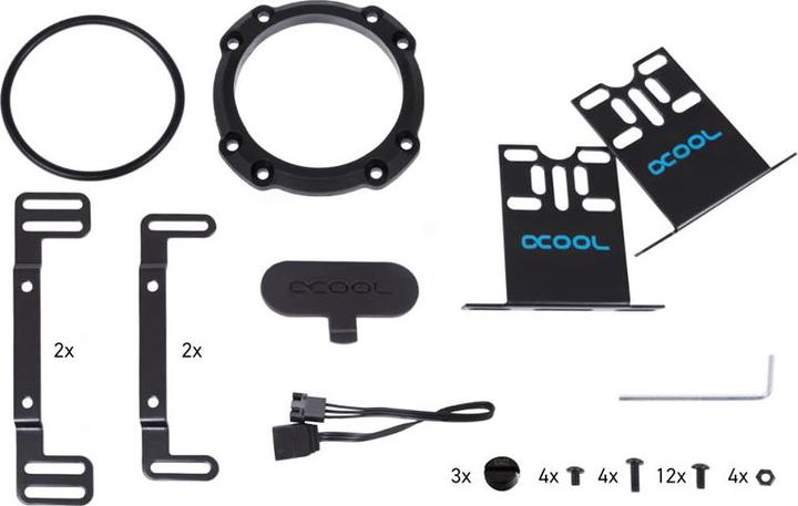 Produktbild Alphacool Eisbecher Aurora D5 Acetal/Glas - 150mm inkl. VPP Apex D5
