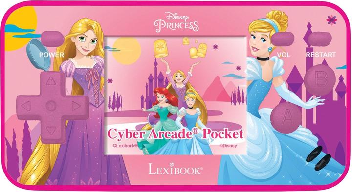 Actual product image Lexibook Disney Princess Cyber Arcade Pocket Game Console Display 1.8 Inch 150 Games 10 Disney Princess