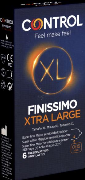 Actual product image Control Finissimo Xtra Large" 6 ultra-thin XXL condoms for super sensitive safe sex (6 pcs.)