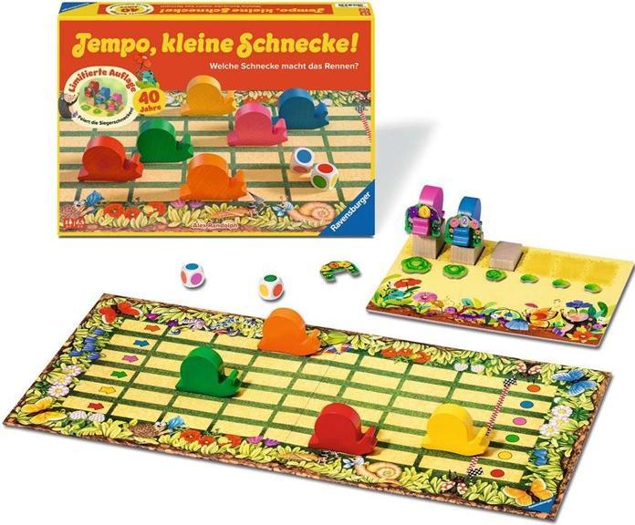 Productafbeelding Ravensburger Kinderspiel 23034 - Tempo kleine slak 40-jarig jubileum, populaire slakkenrace (Duits)
