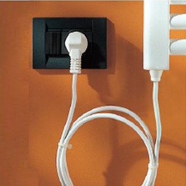 Image du produit Caleido Radiateur sèche-serviettes de bain Ulisse 1185x550mm, complet, purement électrique, blanc (700 W)