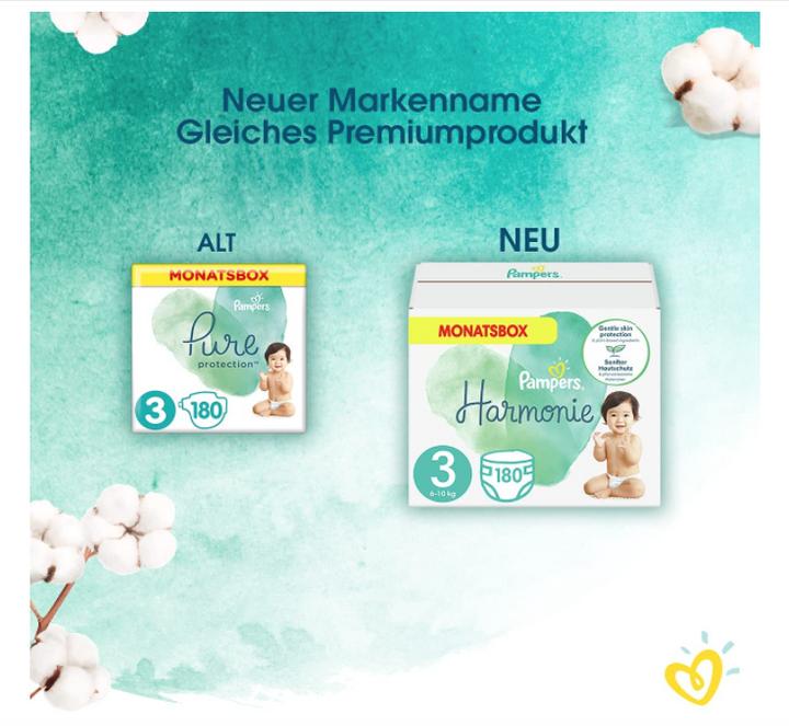 Produktbild Pampers Harmonie ALT (Gr. 3, Monatsbox, 180 Stück)