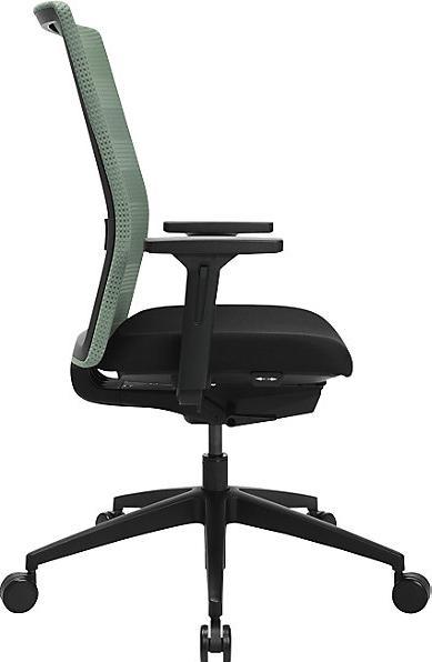 Actual product image Topstar AirWork office swivel chair, with arm rests, synchronous mechanism, black, mint