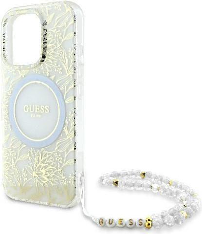 Produktbild Guess GUHMP16XHCPOFPH iPhone 16Pro Max 6.9" biały/white hardcase IML Flowers Allover Electro With Pe (Apple iPhone 16 Pro Max)