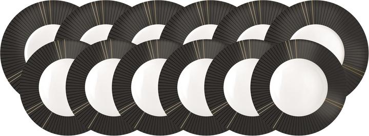Kahla Tafel-Set Dîner Black Ray (12 Stück)
