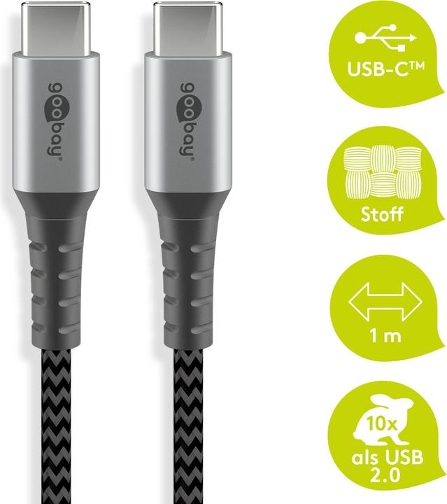 Produktbild Goobay USB C – USB C (1 m, USB 2.0)