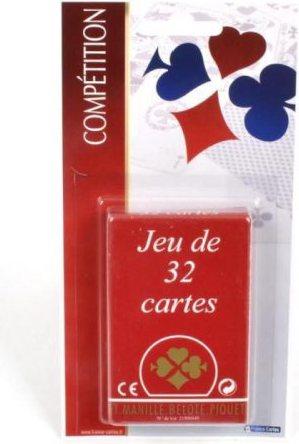 Actual product image Cartamundi Competition 32 Cartes Dos Quadrille Blister (French)