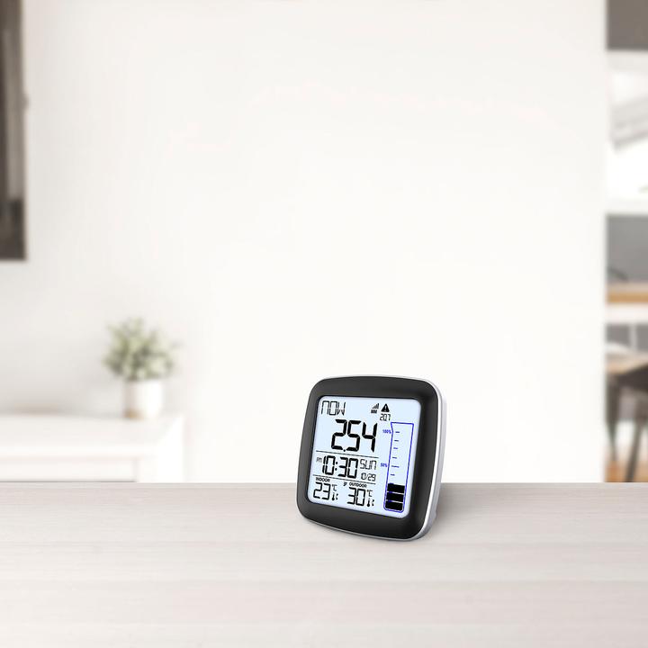 Image du produit Infactory Station météo numérique sans fil avec capteur extérieur et pluviomètre