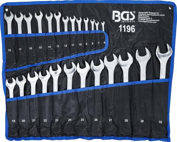 Productafbeelding BGS Combinatiesleutelset (32 mm, 18 mm, 11 mm, 12 mm, 20 mm, 19 mm, 27 mm, 15 mm, 13 mm, 25 mm, 6 mm, 21 mm, 7 mm, 14 mm, 29 mm, 8 mm, 10 mm, 30 mm, 23 mm, 26 mm, 22 mm, 17 mm, 28 mm, 9 mm, 16 mm, 24 mm, 31 mm)