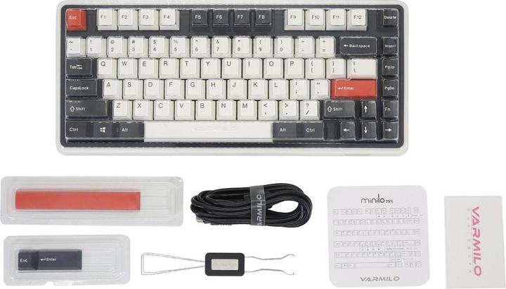 Actual product image Varmilo Minilo VXT81 Retro (US, Wireless, Cable)