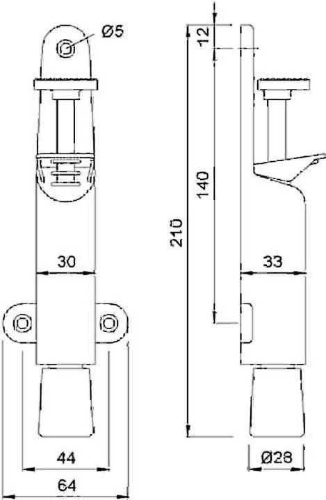 Actual product image Kws Door holder 1026 (1 Piece, 64 x 210 mm)