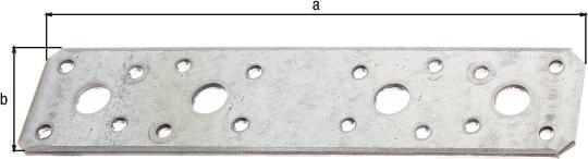 Actual product image Alberts Flat connector 180 x 40 mm, sendzimir galvanised, 1 piece (Flat connectors, 50 pcs.)