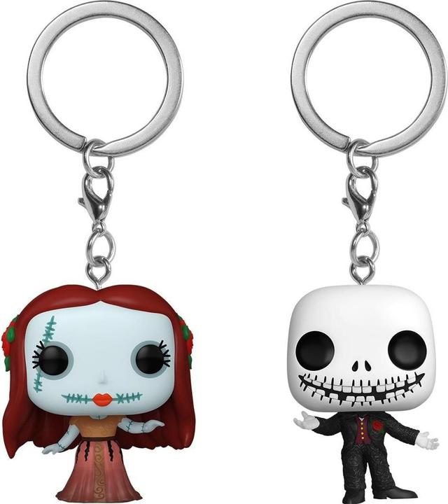 Funko Nightmare before Christmas POP! Vinyl Schlüsselanhänger 2er-Pack Holiday Jack & Sally 4 cm