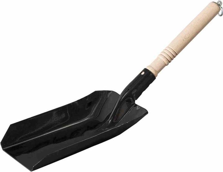 Turk School coal spoon black with wooden handle (23.5 x 12.5 cm)