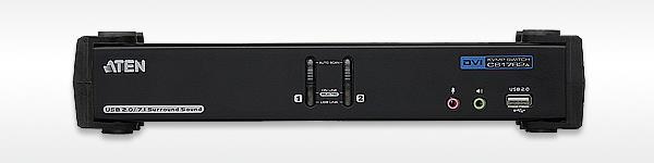 Produktbild Aten CS1782A, 2 Port USB Hub KVM Switch mit 3D, DVI & 7.1
