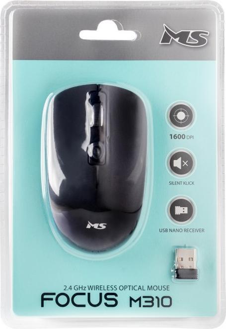 Actual product image MS Industrial Wireless mouse silent click Focus M310 RF 1600 DPI 4P battery black (Wireless)