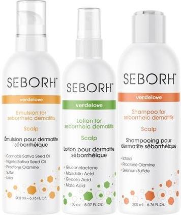 Actual product image Seborh Seborrheic Dermatitis Kit Shampoo 200ml + Emulsion 200ml + Scalp Lotion 150ml (Hair care set)