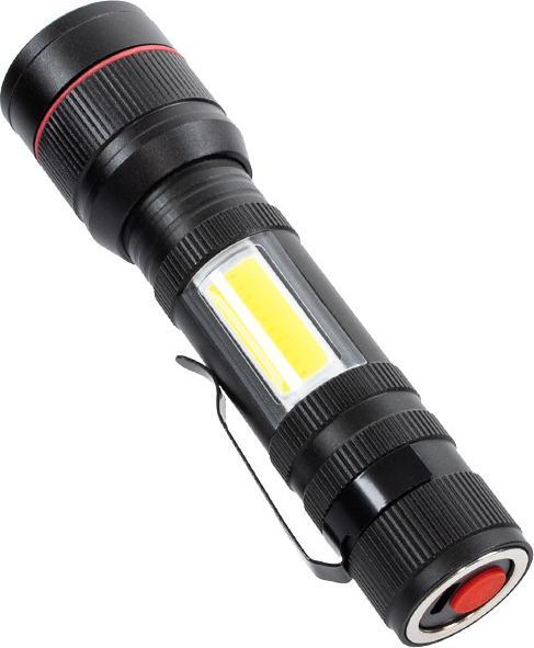 Image du produit Werkstein 800LM USB LED Mini Taschenlampen mit Magnet aus Aluminium (Wiederaufladbar) - Schwarz 2er Set (10.80 cm, 800 lm)