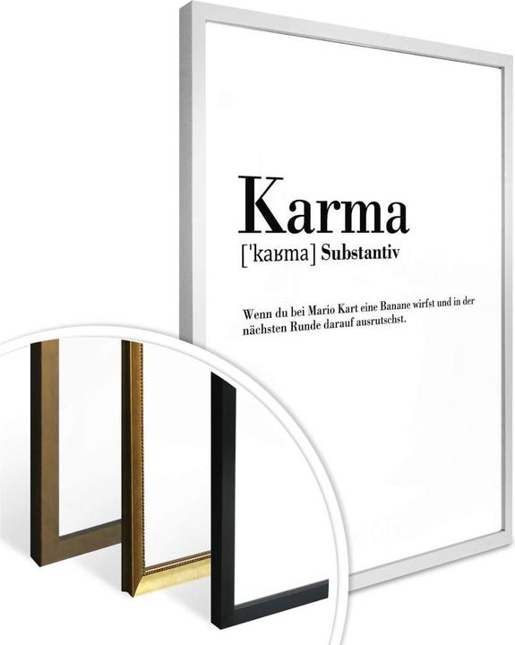 Produktbild Trenddeko Grammatik Karma (40 x 50 cm)
