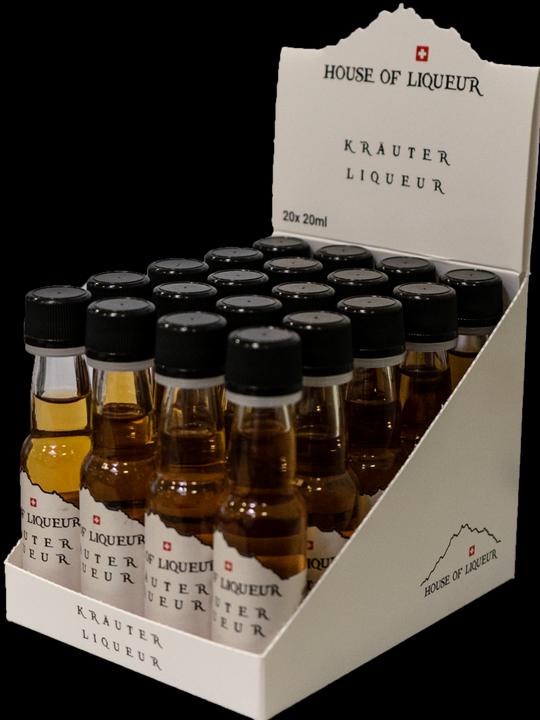 House of Liqueur SHOT - GRÜEZI Pfefferminzliqueur aus der Zentral Box 20 x 2 cl / Schwei (20 x 2 cl)