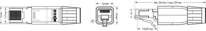 Actual product image Wago Connector Ethernet RJ-45 10/100Mbit/s