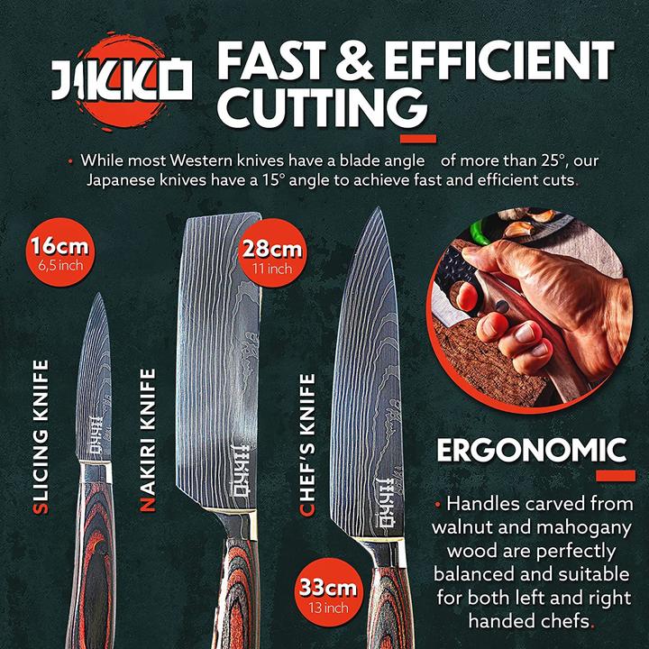 Produktbild Jikko Japanisches Messerset VG-10 (33 cm)