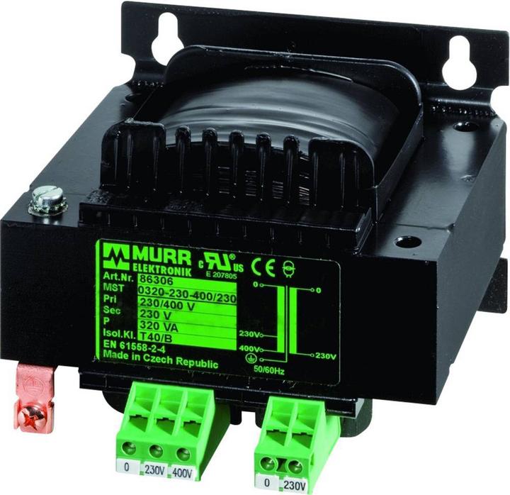 Produktbild Murr Elektronik MST Einphasen Steuer- und Trenntransformator P: 400VA IN: 230/400VAC OUT: 230VAC