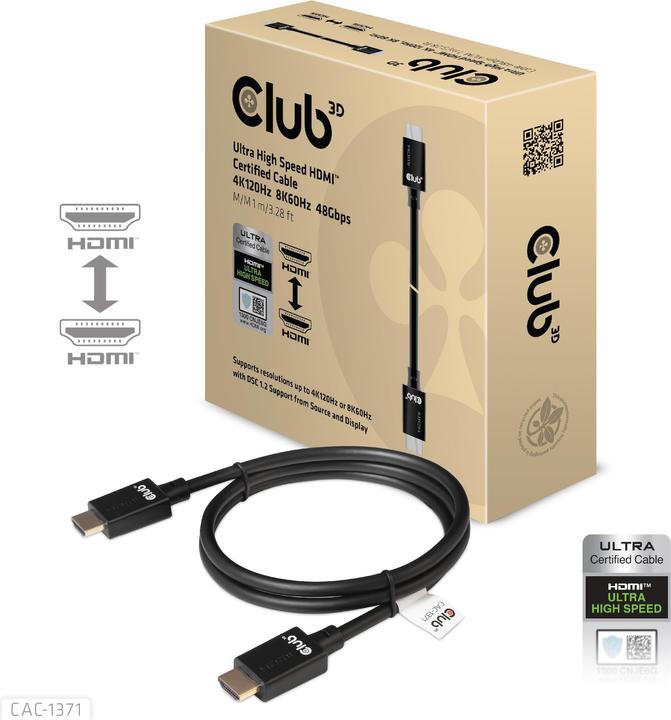 Club 3D HDMI (Typ A) — HDMI (Typ A) (1 m, HDMI)