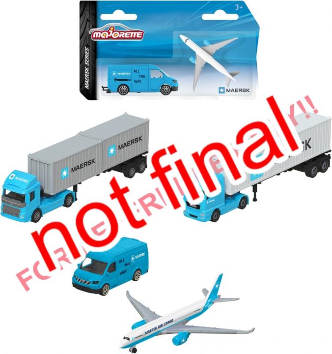 Produktbild Majorette MAERSK Transport Vehicles, 3-asst.