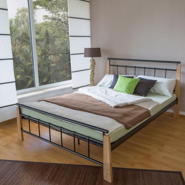 Actual product image Homestyle4u Metal bed Double bed (160 x 200 cm)