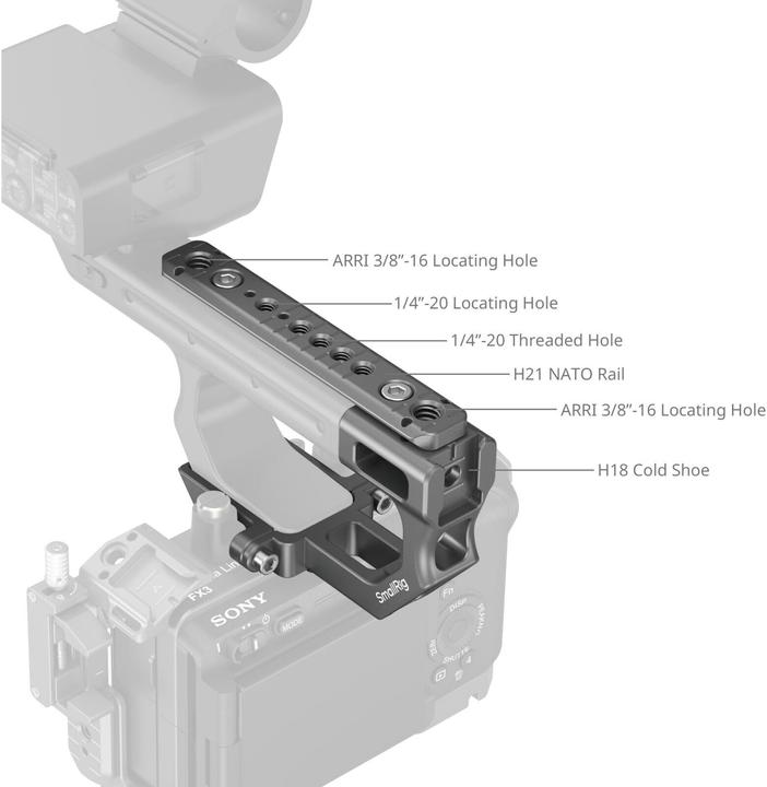 Image du produit SmallRig Extension Mount Plate Kit for Sony FX3 / FX30 XLR Handle 4830
