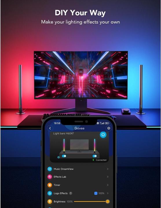Produktbild Govee Gaming Lichtbalken (160 lm)