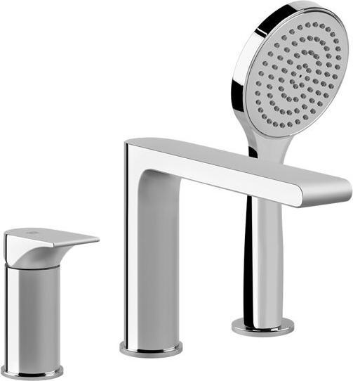 Produktbild Gessi Emporio Via Solferino Dreiloch Wannenrand-Armatur, automatischer Umsteller, separater Wannen-A