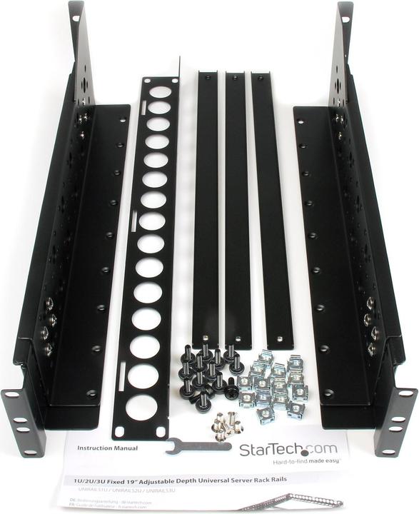 Produktbild StarTech .com 3HE 19 tiefenverstellbare Universal Server Rack Schienen