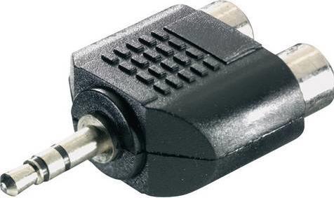 Actual product image SpeaKa Professional Jack / RCA audio Y-adapter (1x jack plug 3.5 mm (Audio Splitter)