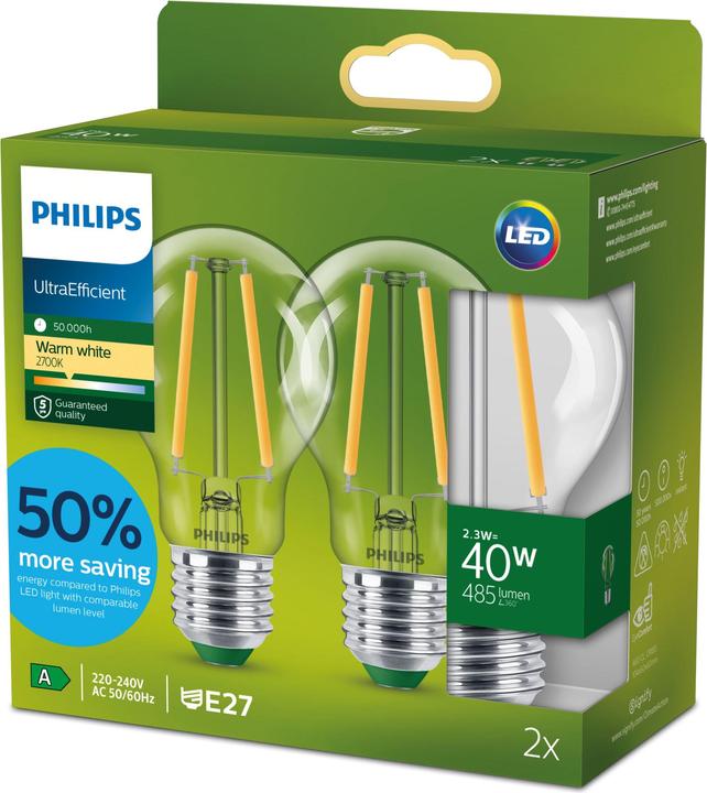 Immagine prodotto Philips Cla (E27, 2.30 W, 485 lm, 2 x, A)